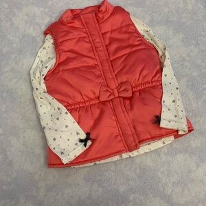 Girls Wonderkids Coral Vest with Heart Print